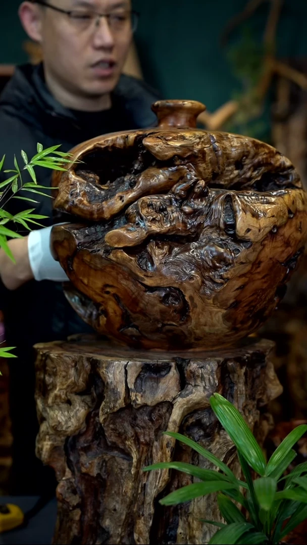 木雷击枣木平安瓶