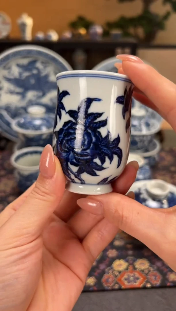 瓷片 山茶花