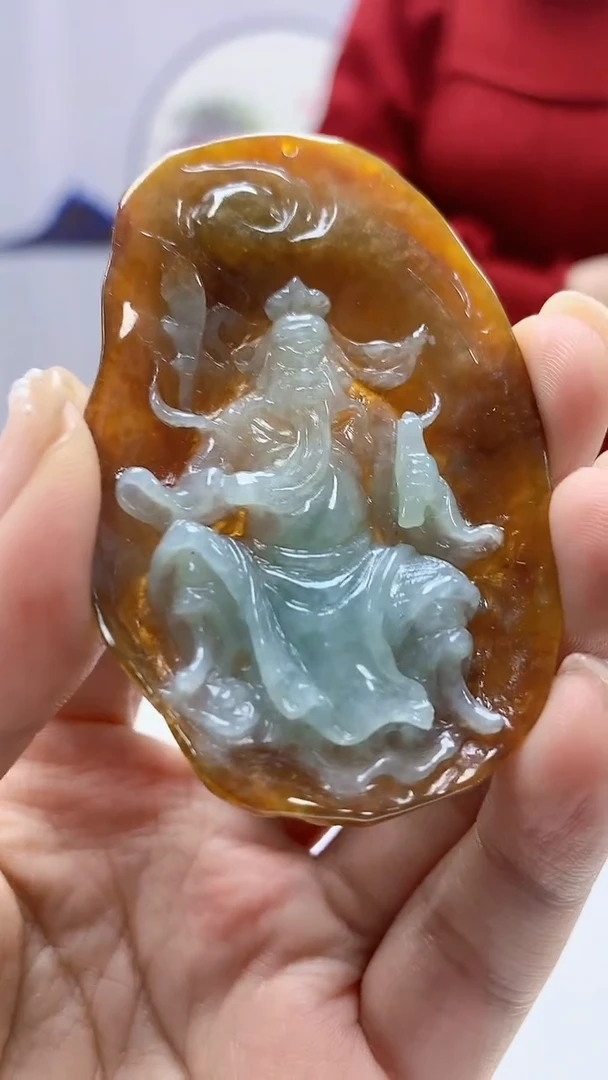 【闪购商品】定制翡翠未镶嵌4902ms-毛货173关公