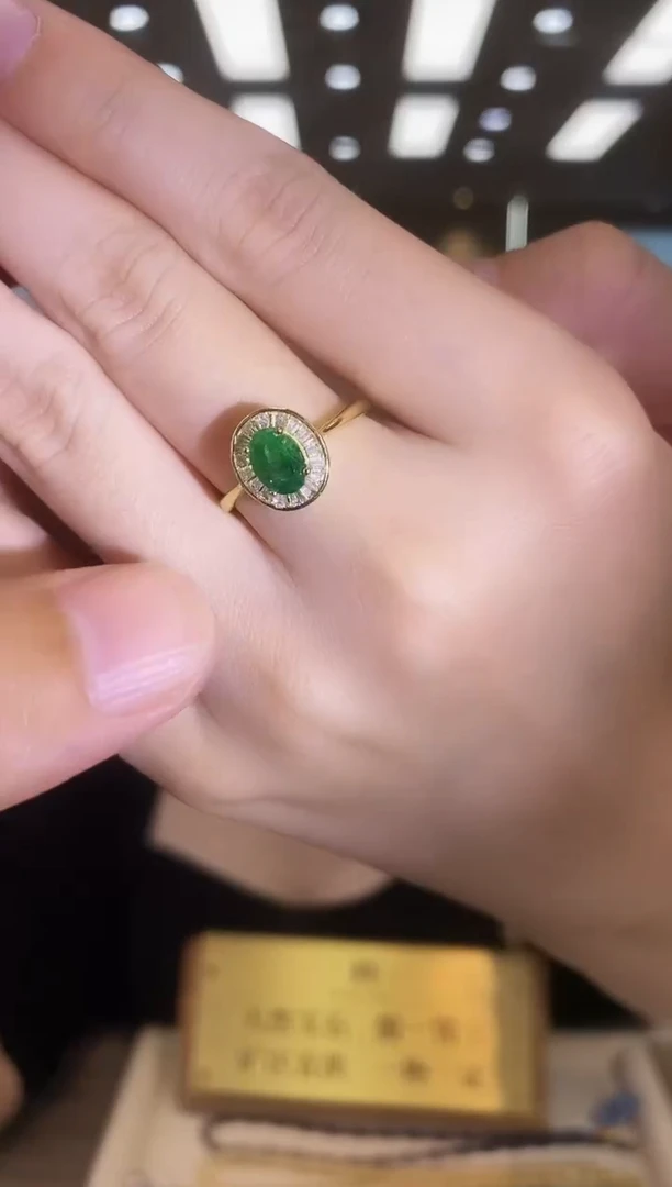 银S925镶嵌戒指祖母绿09