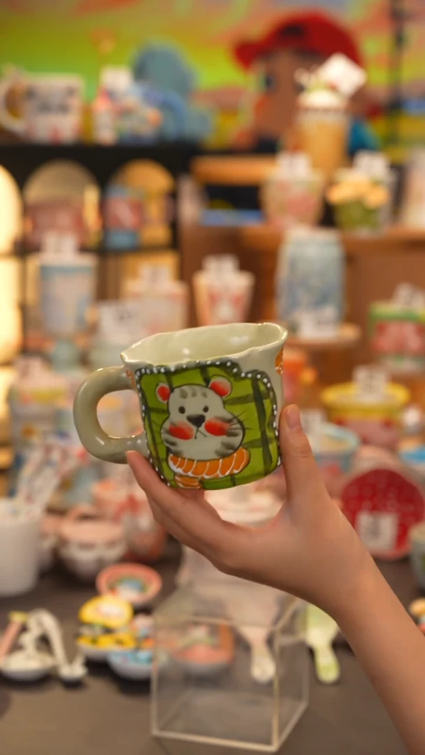 杯子653景德镇陶瓷手工手绘高温釉下彩