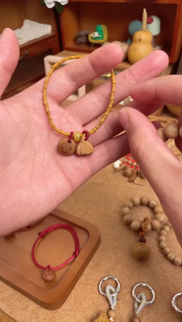 竹节手串一物一拍好运连连单圈加黄跑环