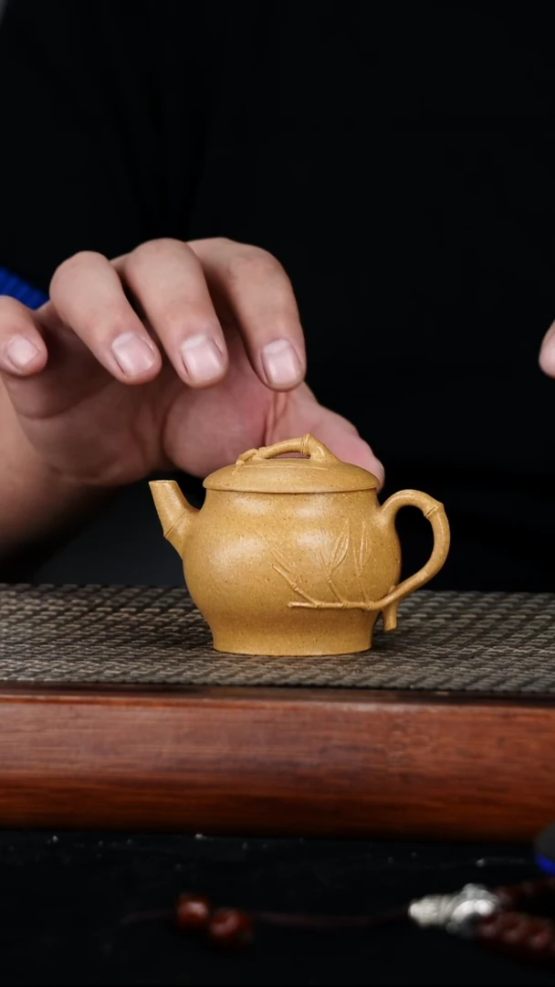 茶壶紫砂原矿段泥花器140cc