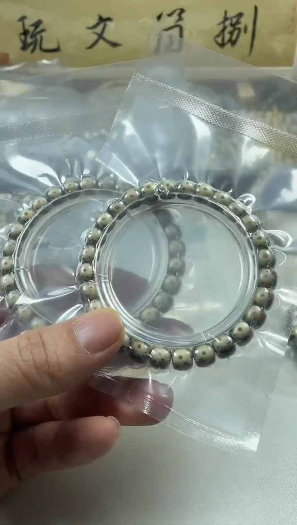 手串星月菩提原生态石玉料大眼睛单圈8*7