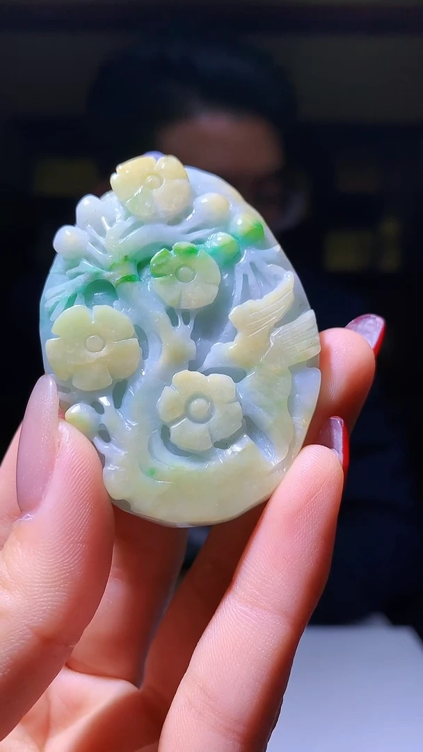 【闪购商品】定制翡翠未镶嵌1071hm-毛货挂件16