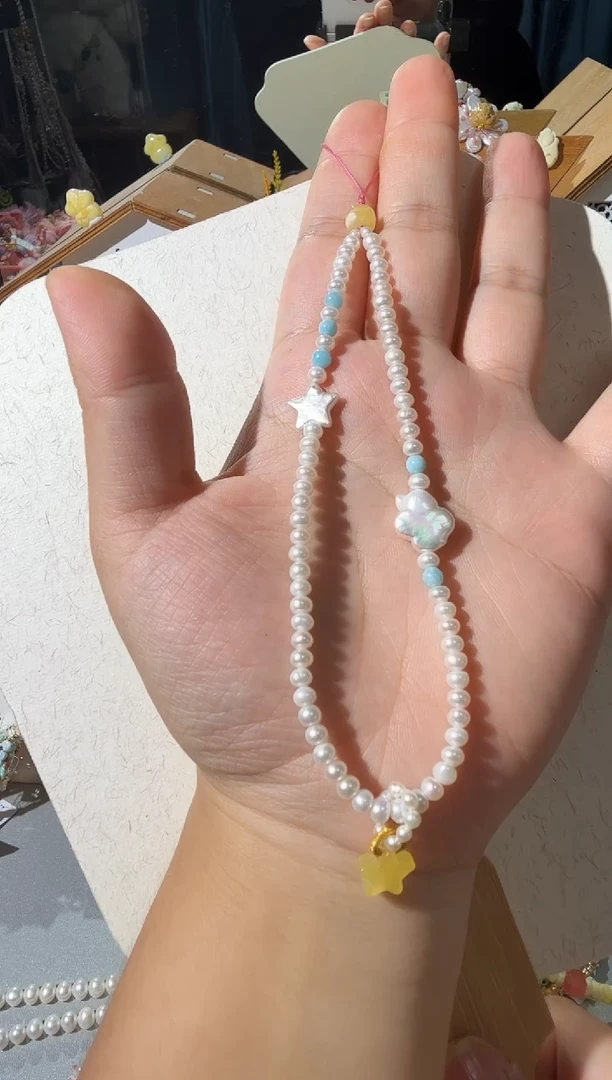 手链琥珀未镶嵌蜜蜡珍珠手机挂