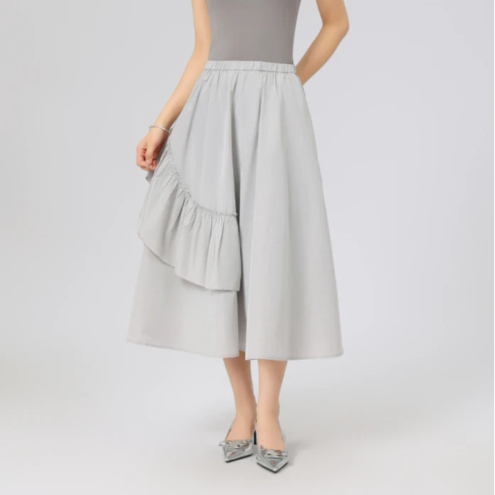 AMASS/阿玛施 早春新款时尚松紧腰设计感造型风半身裙女520020