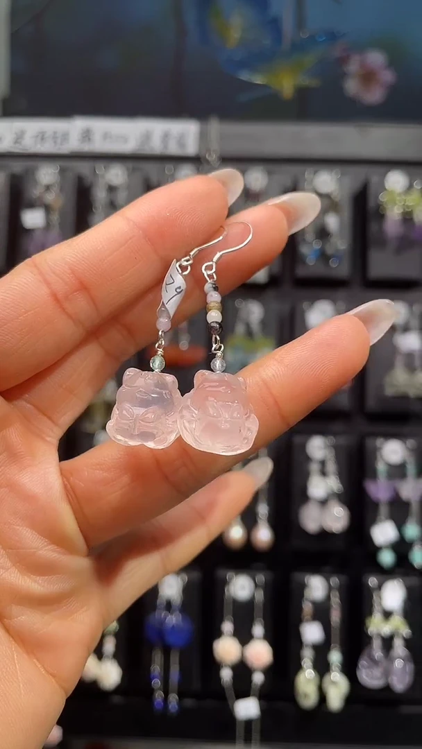 银S925镶嵌耳饰紫晶m***❁momo❁