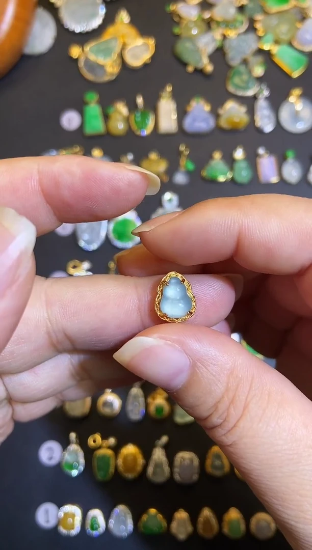 吊坠(不含链)银S925镶嵌翡翠1