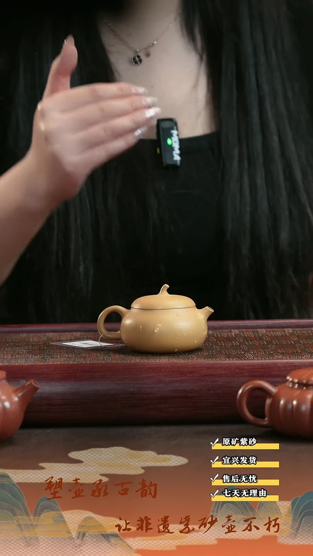 茶壶紫砂宜兴紫砂茶壶 扁茄瓜 老段泥