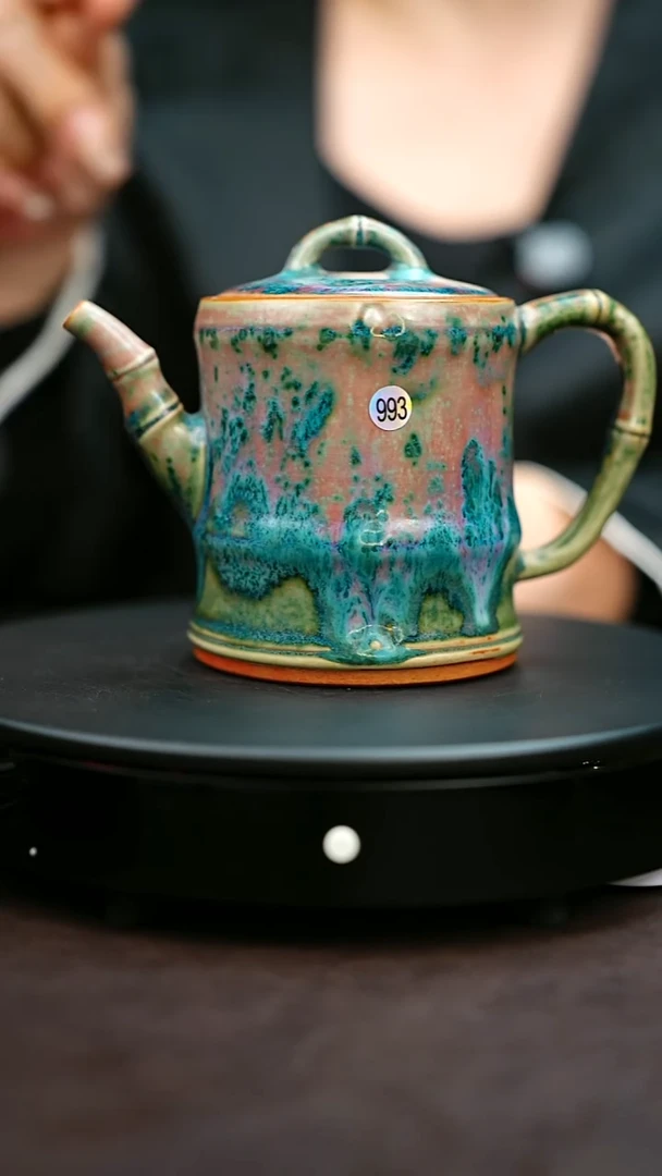 993#原矿钧瓷炉钧釉竹节壶