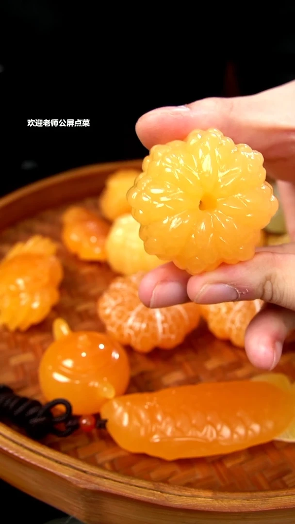 印尼石金冻石小手把件