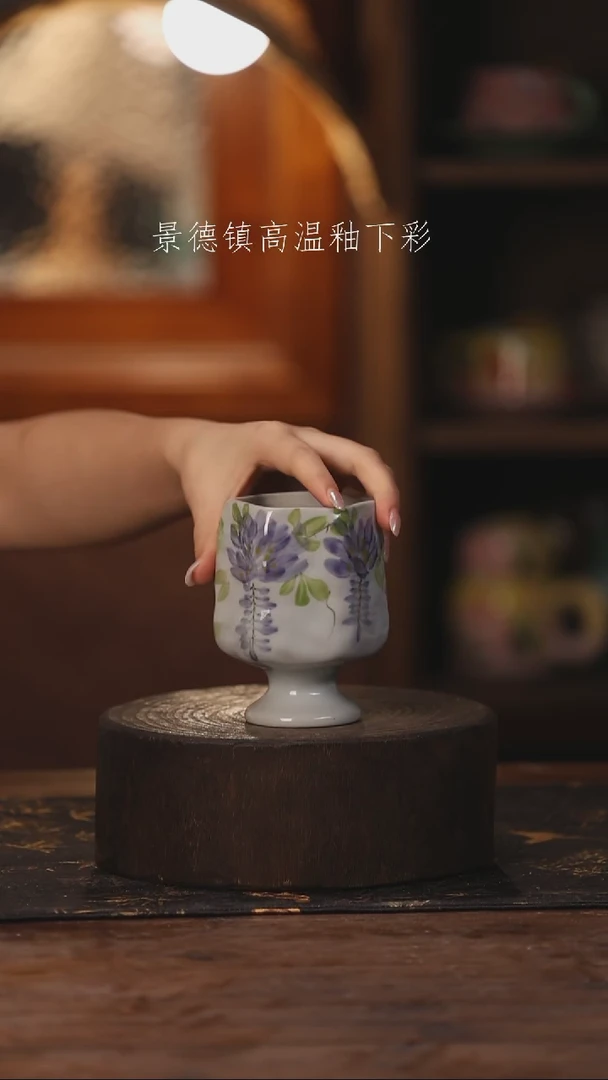 陶瓷景德镇高温釉下手绘陶瓷013
