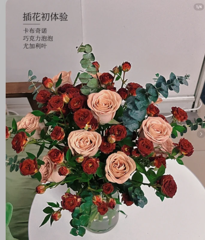 卡布组合客厅卧室浪漫高级花束38女神节必买鲜花昆明基地直发复古