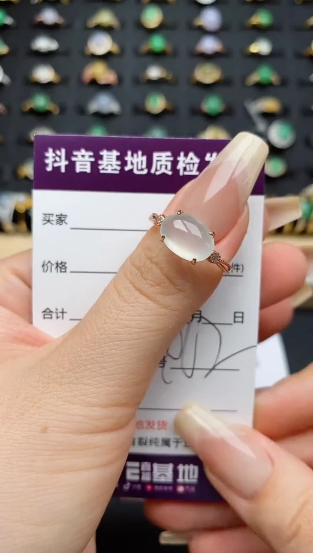 翡翠戒指银S925镶嵌............