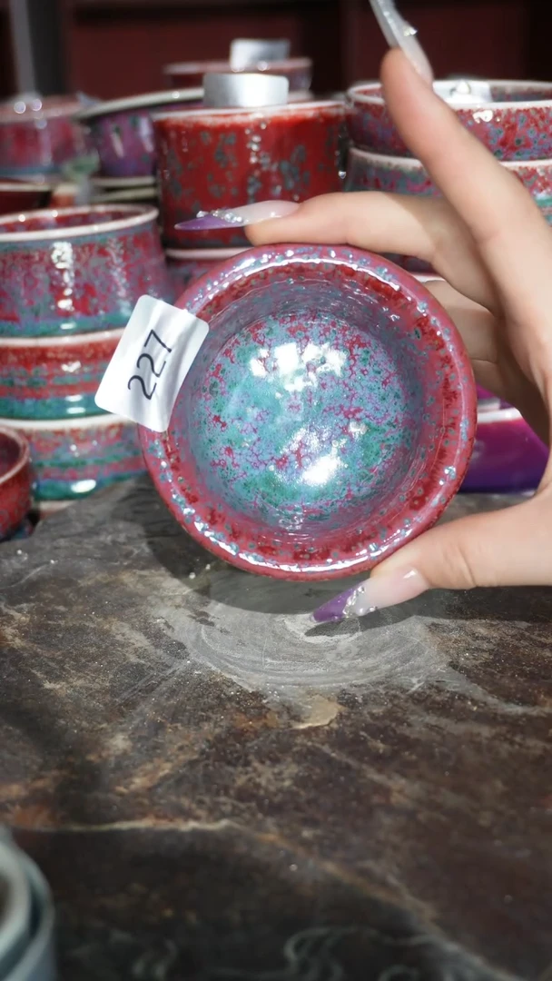 摆件陶精品窑变钧瓷茶器