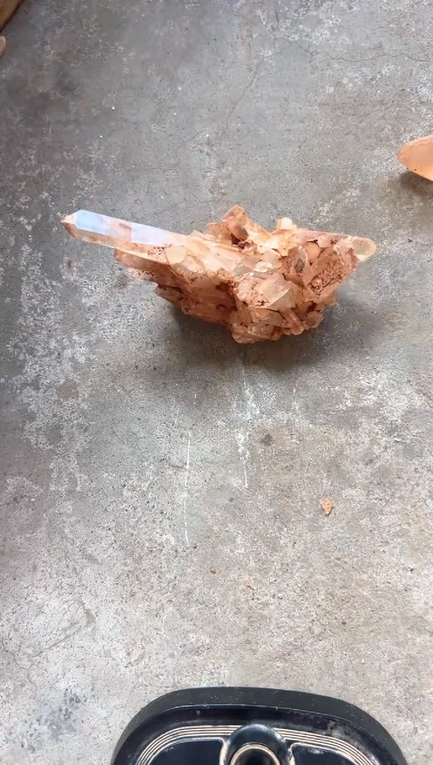 未镶嵌珠宝半成品紫晶天然白水晶原石摆件#2