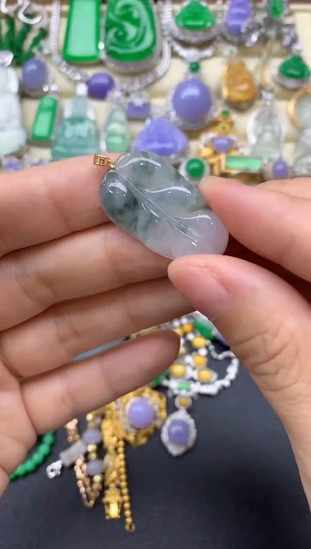 【闪购商品】翡翠颈饰18K金镶嵌39-中国好珍宝