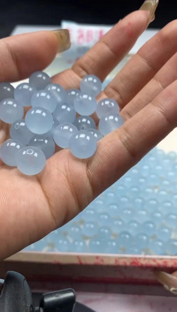 【闪购商品】玛瑙/玉髓颈饰未镶嵌w790冰川蓝玛瑙10mm*20颗