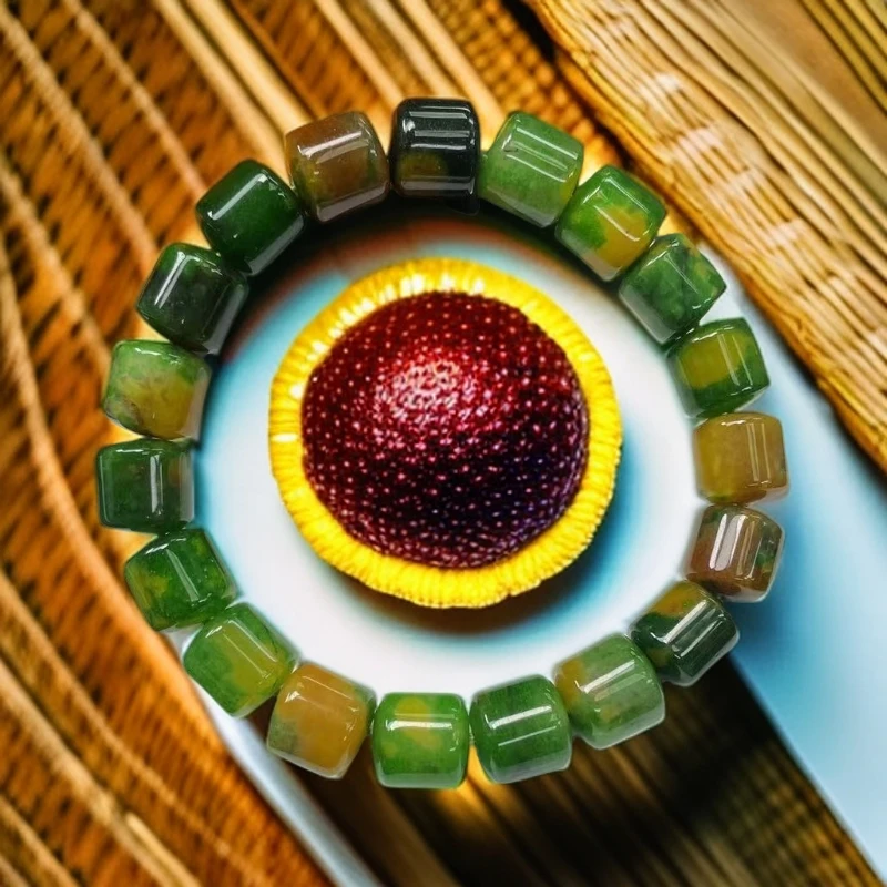 【喜子】孔雀绿苏10m桶珠精美手串-QW752多样性发一