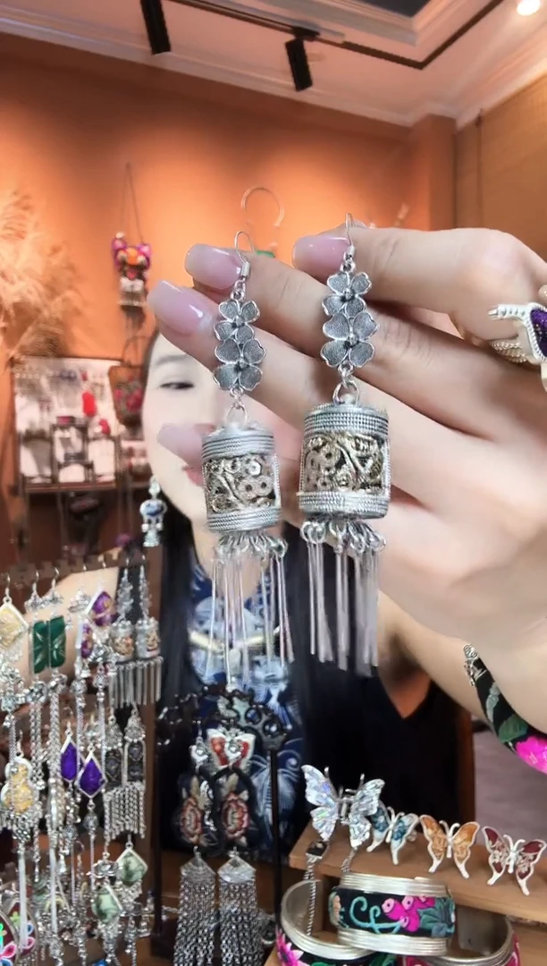 刺绣纯手工民族风耳环