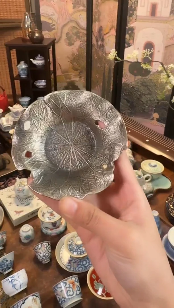 圆形残荷叶杯垫-直径10cm