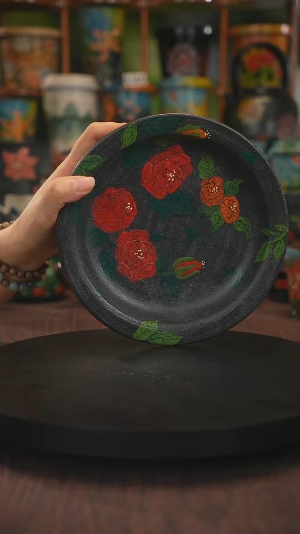 优****人紫砂油画手绘釉下彩