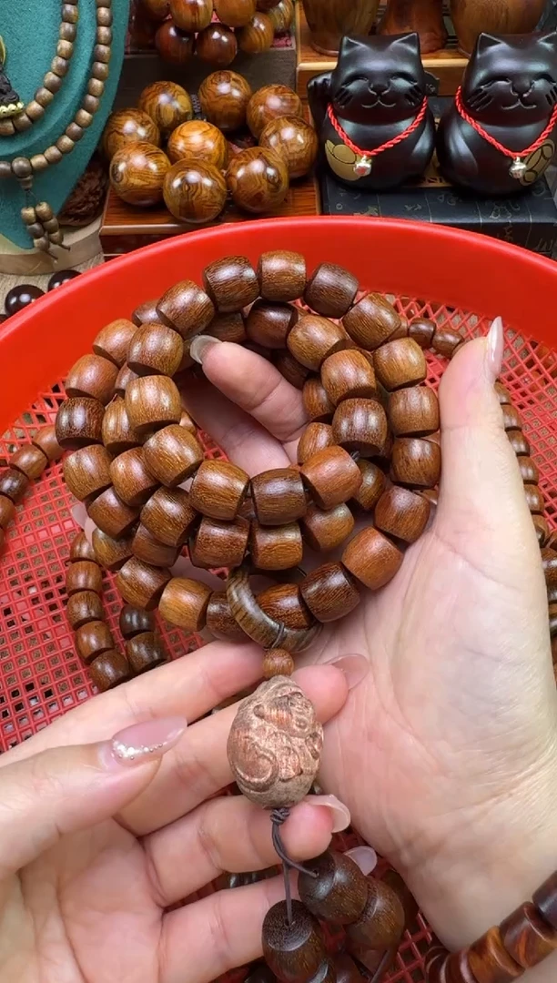 贡木手串/手链贡木1.4桶珠多圈带配饰