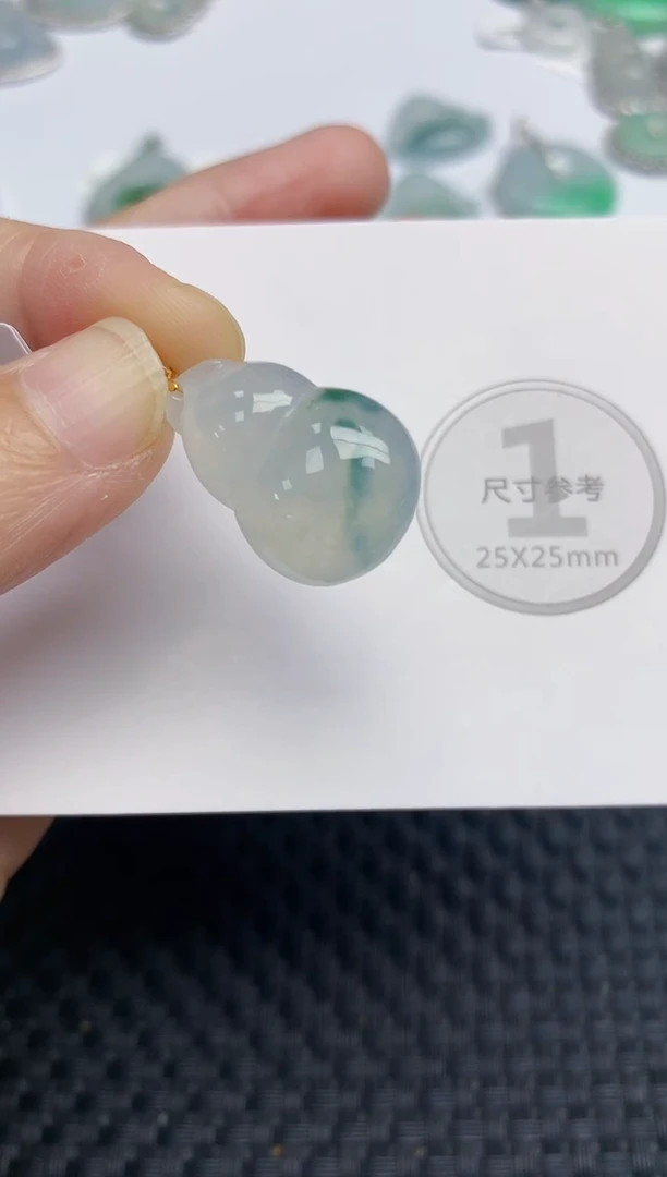颈饰18K金镶嵌翡翠天然缅甸A货翡翠百元以上9元证书费自理