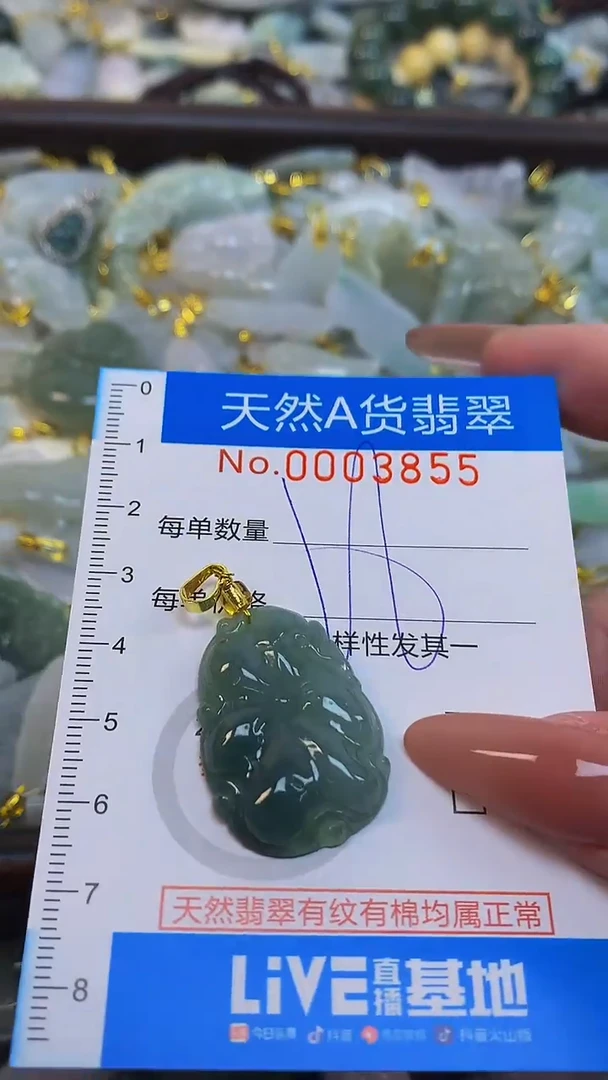 颈饰未镶嵌翡翠净货挂件-3855