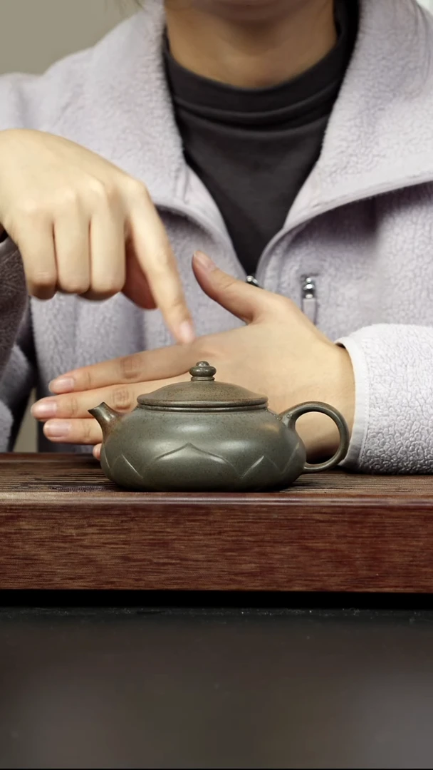 茶壶紫砂蟹壳青柴烧 寒江