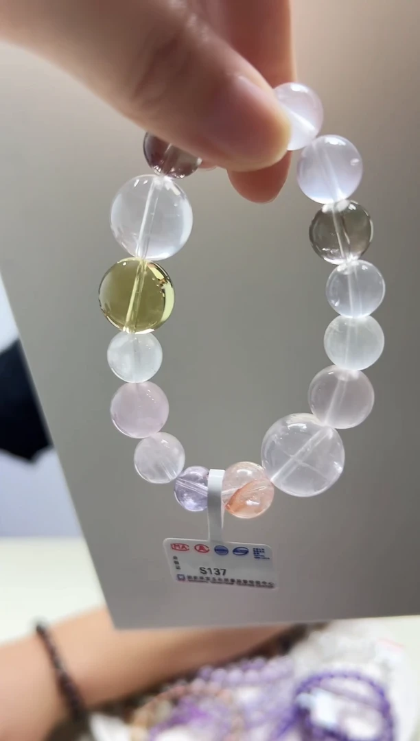 水晶摆件未镶嵌天然多宝手链S137
