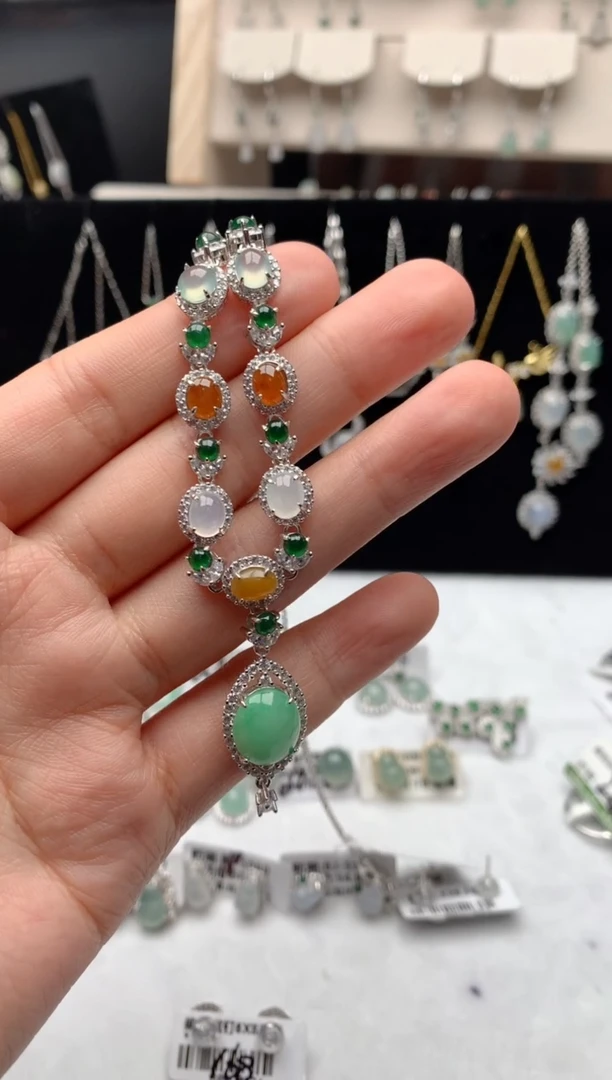 【闪购商品】翡翠项链银S925镶嵌1号