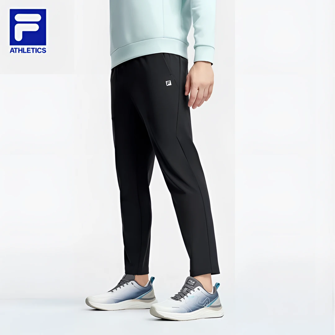 Fila/斐乐春季男新款【锦氨平纹】户外舒适健身运动长裤A51M431604B