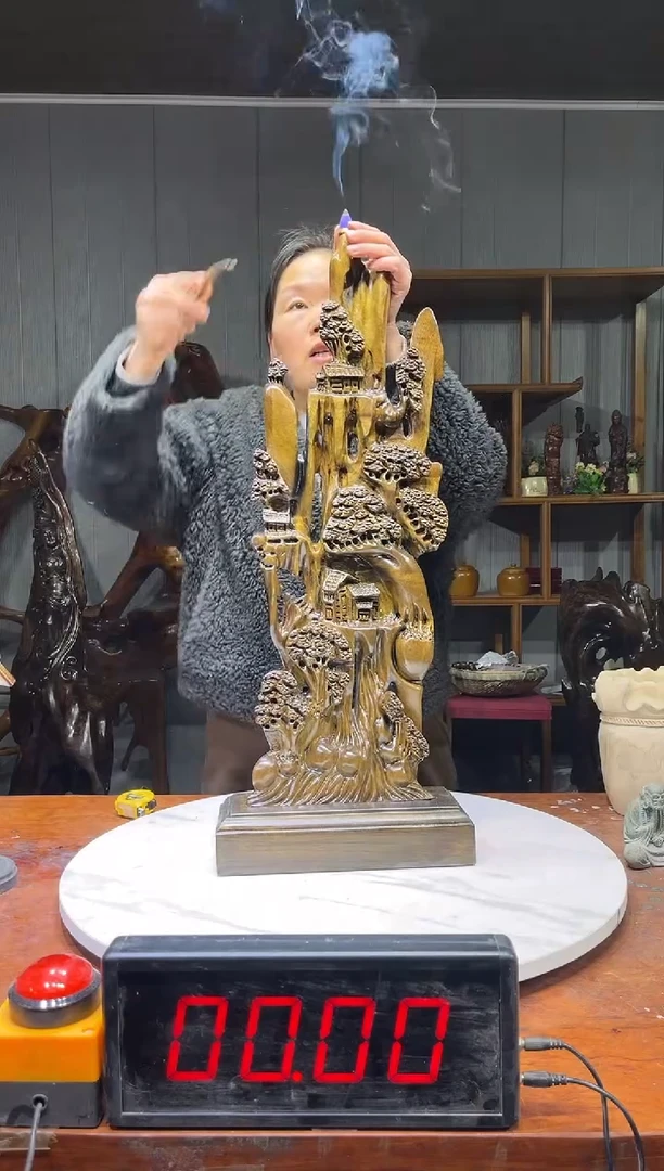 【闪购商品】阴沉木金丝楠山水倒流香