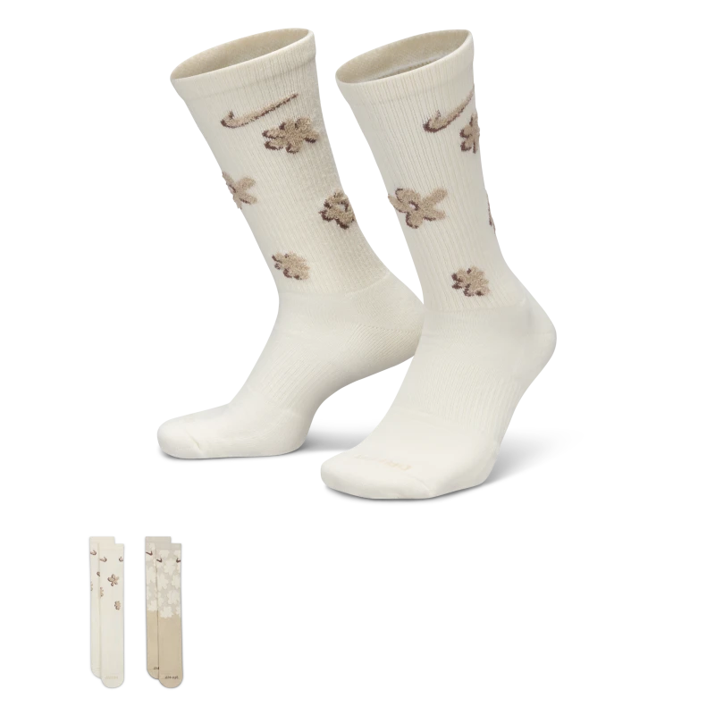 Nike耐克官方Everyday Plus舒适速干中筒运动袜2双夏季支撑FN9136