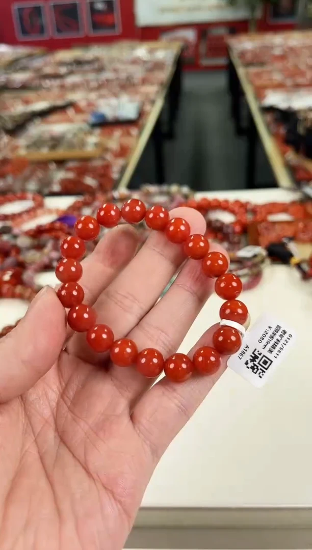 南红玛瑙瓦西手串10+未镶嵌一个/条