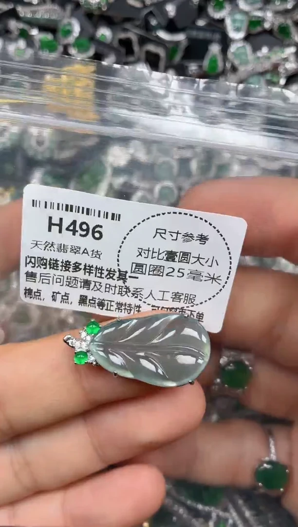 颈饰未镶嵌翡翠H496吊坠