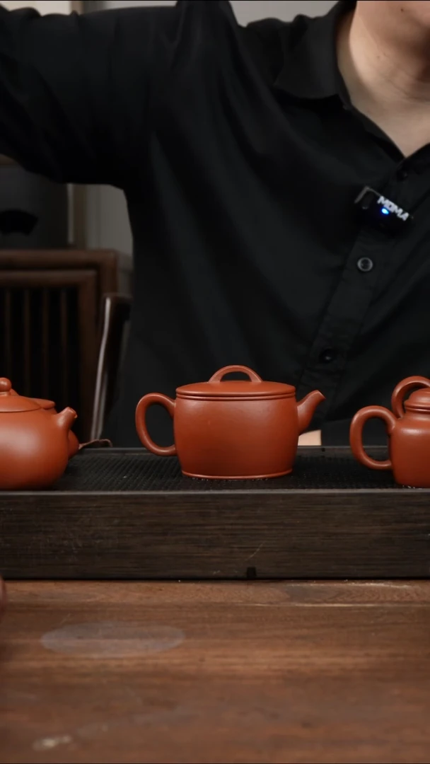 茶杯紫砂乌*拉全手朱泥汉瓦     160CC