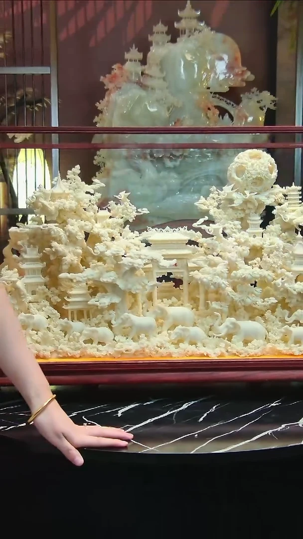 石材清**來家居摆件吉象如意