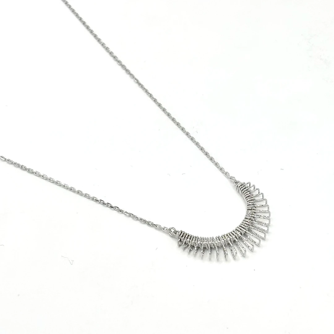 铂金PT950太阳闪耀光芒微笑套链时尚气质欧美