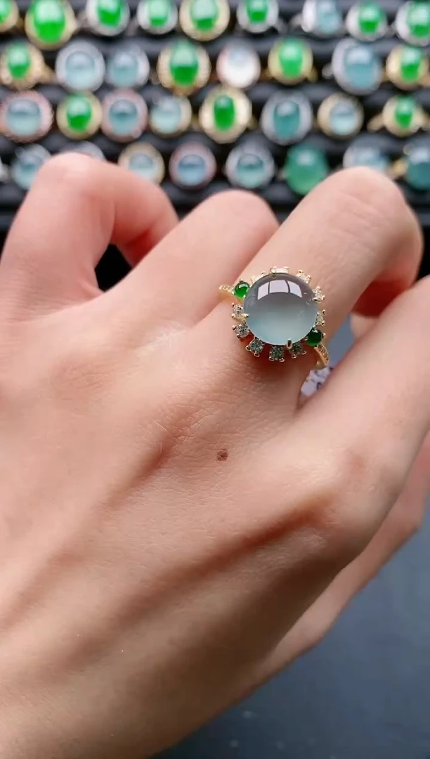 【闪购商品】翡翠戒指银S925镶嵌111111