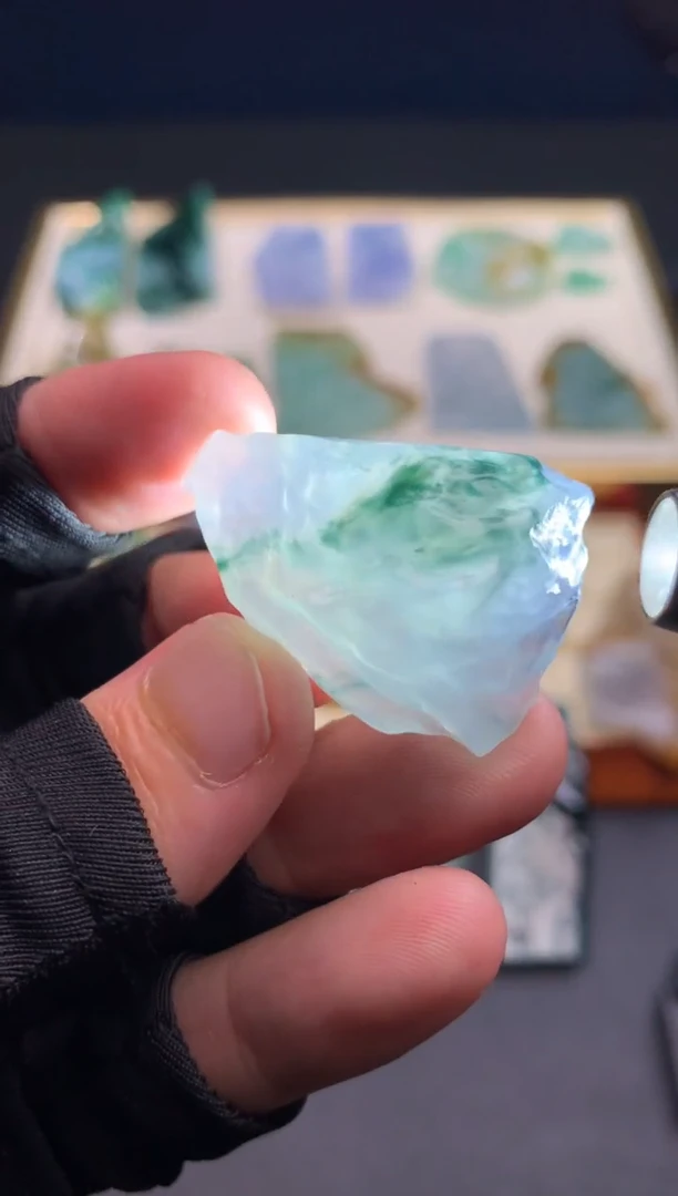 定制翡翠未镶嵌晶***人天然翡翠裸石 （含工费）