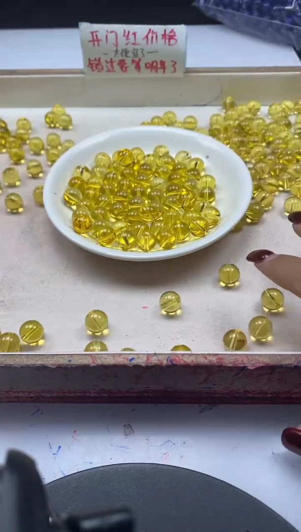 【闪购商品】水晶颈饰未镶嵌W125净体黄水晶10mm*10颗