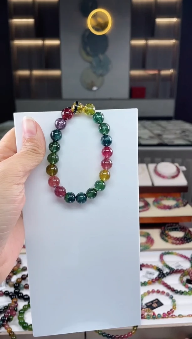 未镶嵌单圈手串碧玺（多样性发一条）Q