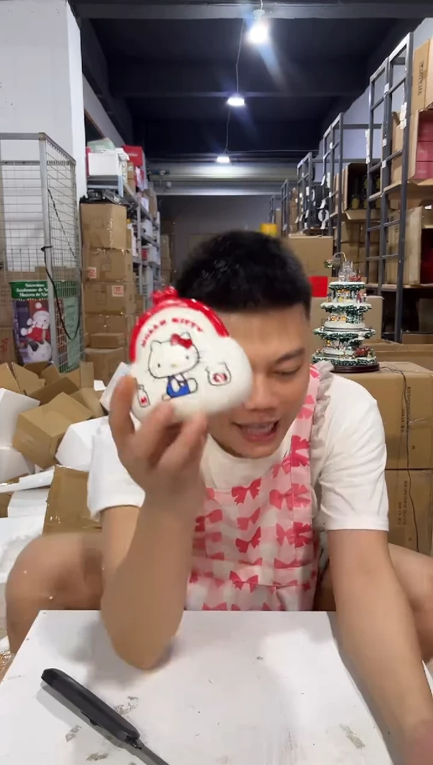 瓷片小号kt猫钱包钱罐