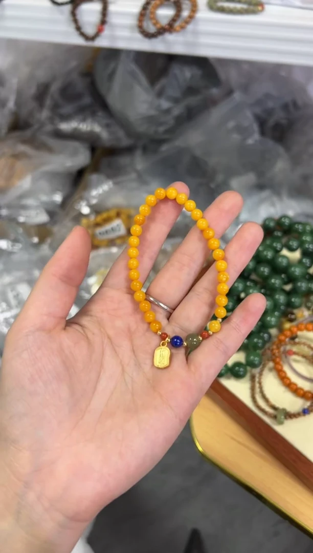 【闪购商品】蜜蜡手链未镶嵌满蜜蜜蜡多宝款小手链[0702]