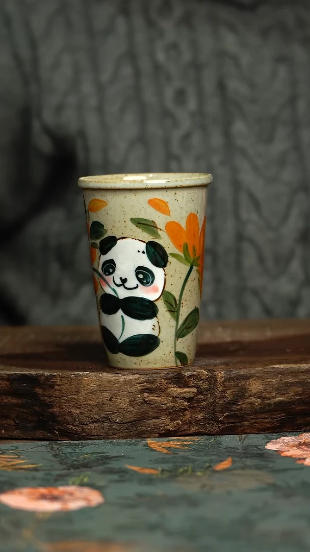 【闪购商品】杯釉下彩手工手绘同款陶器