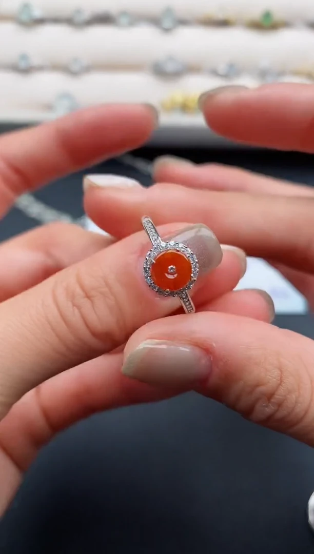 银S925镶嵌戒指翡翠3333333+1