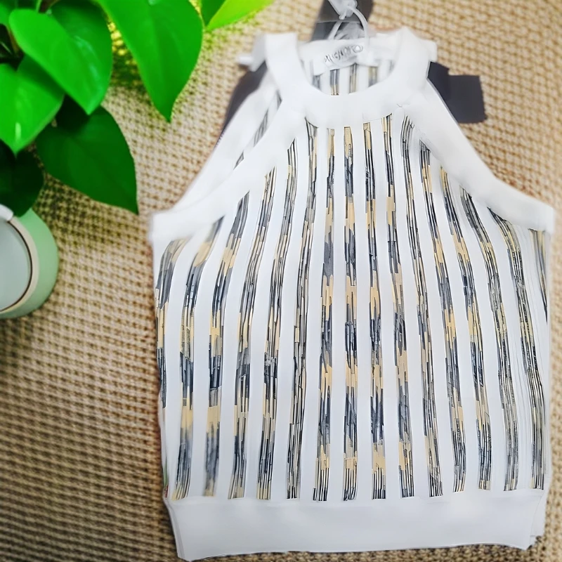 【ASKYO】自家原创生产夏季针织挂脖背心